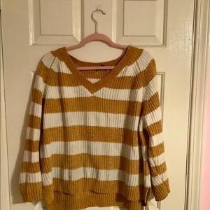 Yellow and White Sweater